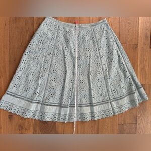 Ranna Gill Light Blue A-Line Skirt - Anthropologie